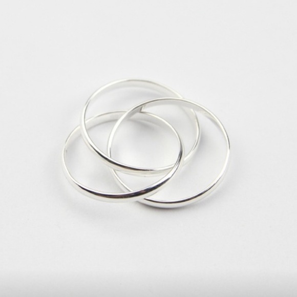 NWT Sterling Silver Three Ring Set - Picture 3 of 4